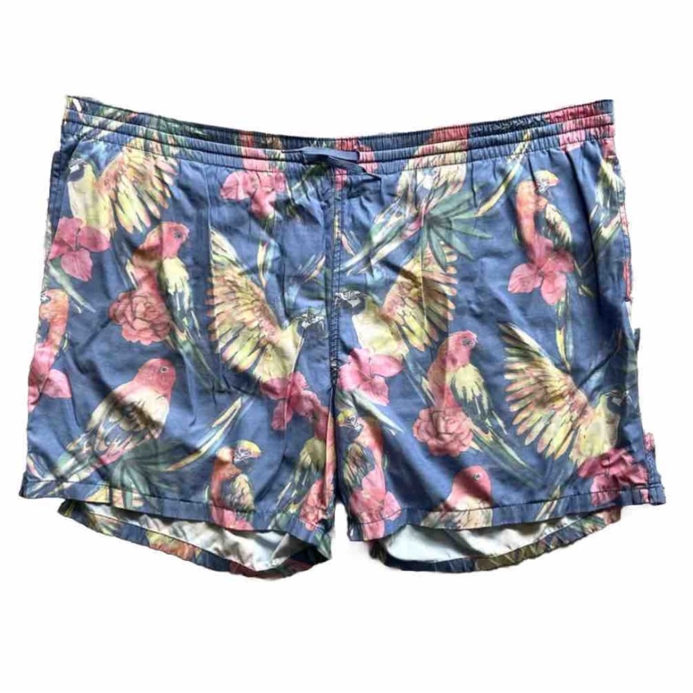 CHUBBIES PARROT PRINT SWIM TRUNKS SIZE XXL PREPPY TRENDY BEACH POOL - Picture 1 of 8